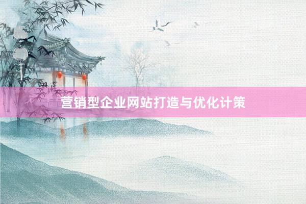 营销型企业网站打造与优化计策